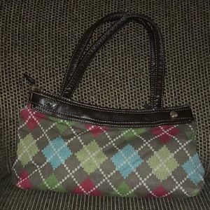 Thirty One skirt purse with argyle cover